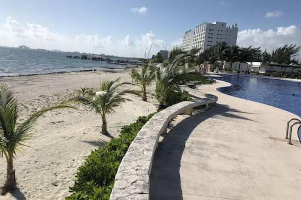 Hermoso Condo De 2 Habitaciones Frente Al Caribe Cancún Buitenkant foto